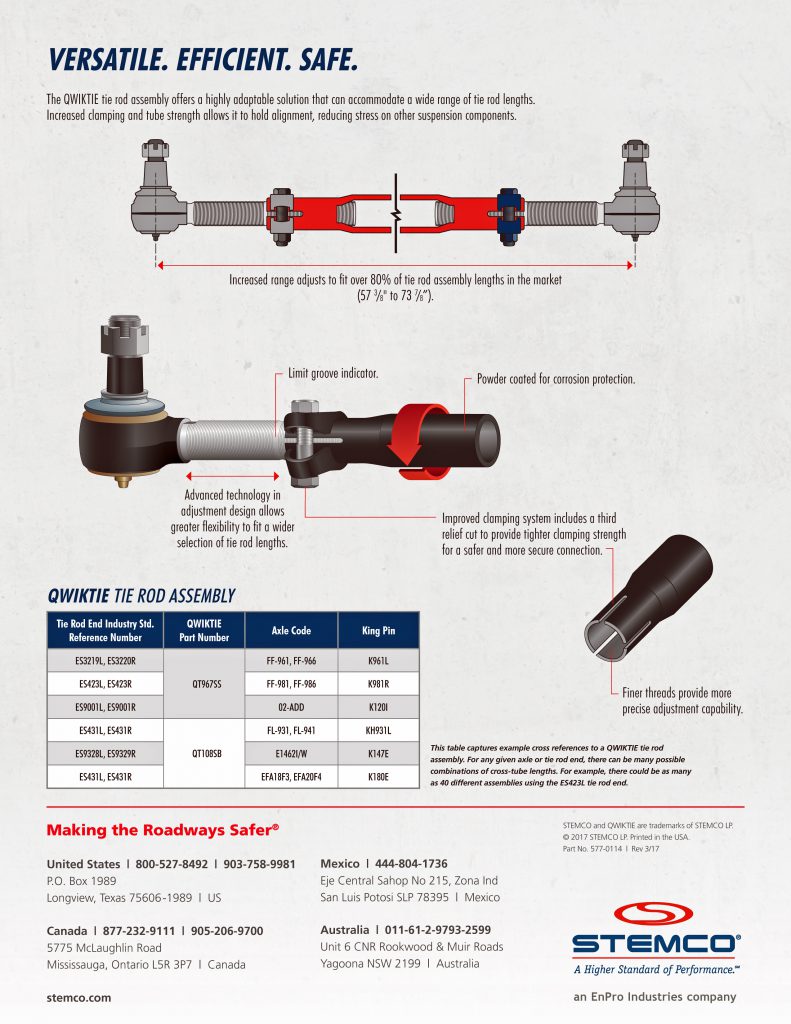 QWIKTIE Tie Rod Assembly Chalk's Truck Parts